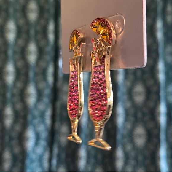 Baublebar Sugarfix Orange Pink and Gold Cocktail Spritz Daiquiri Earrings NWT - Picture 3 of 8